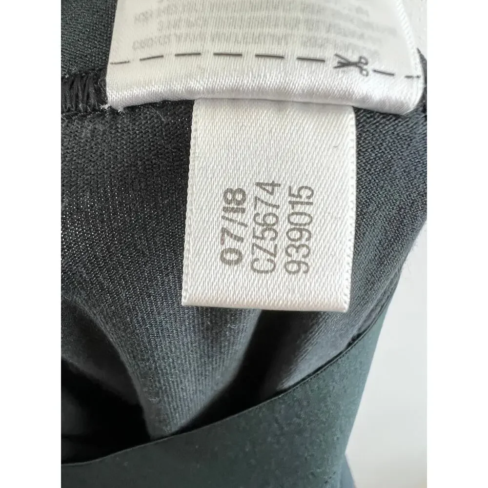 Adidas Black Training Brand With Three Stripes Spell Out Slogan Leggings Size XS